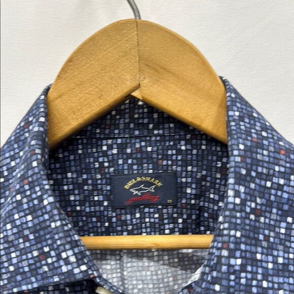 Paul & Shark Navy Speckled Casual Shirt - Picture 2 of 3